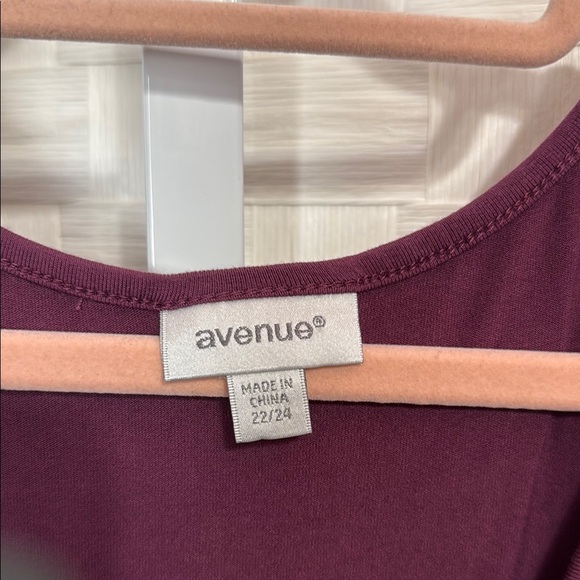 Avenue Women's Purple Pleated Top - Picture 2 of 4